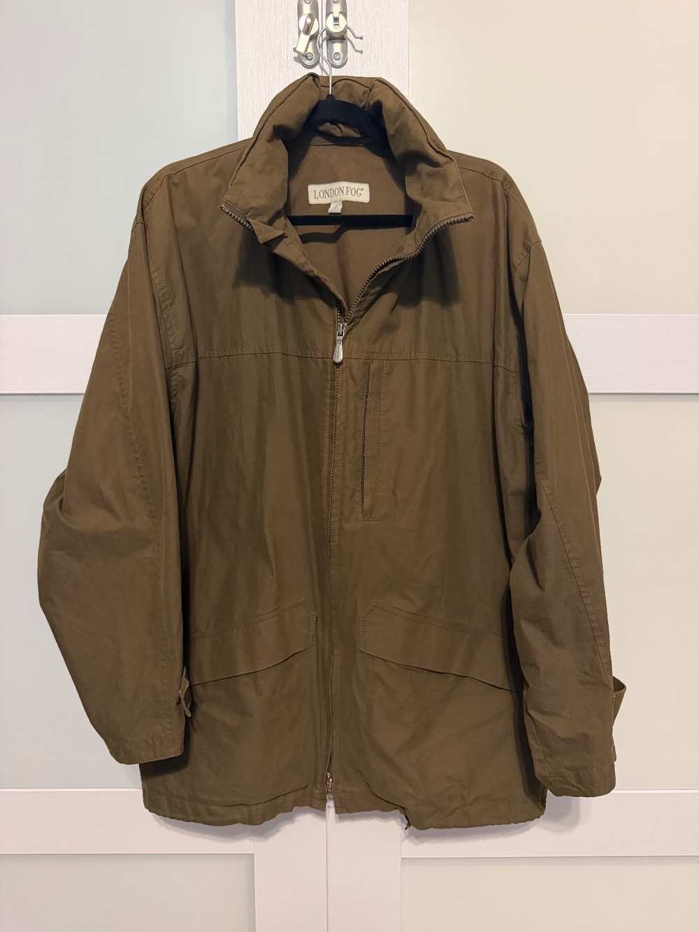 Vintage London Fog Green/Brown Zip-Up Chore Jacket